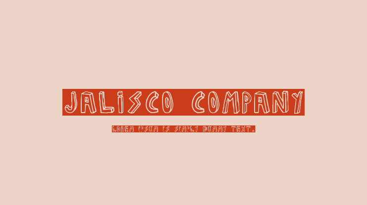 JALISCO COMPANY Font
