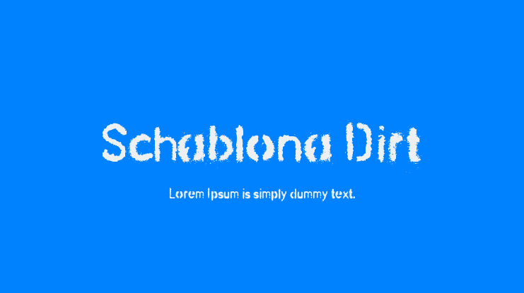 Schablona Dirt Font
