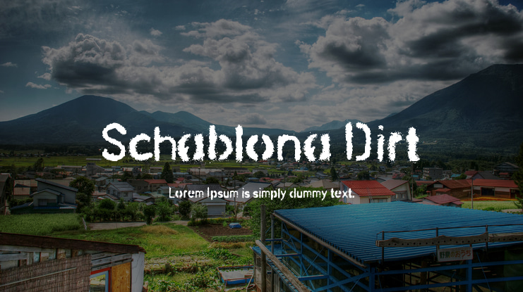Schablona Dirt Font