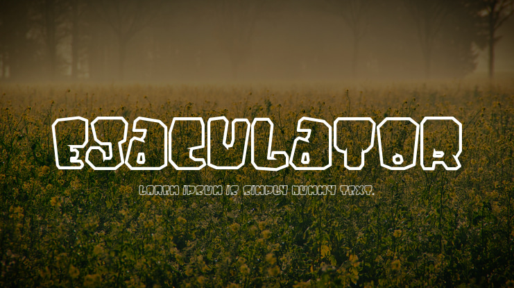 Ejaculator Font