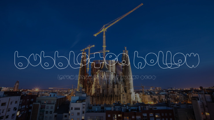 bubbletea hollow Font Family