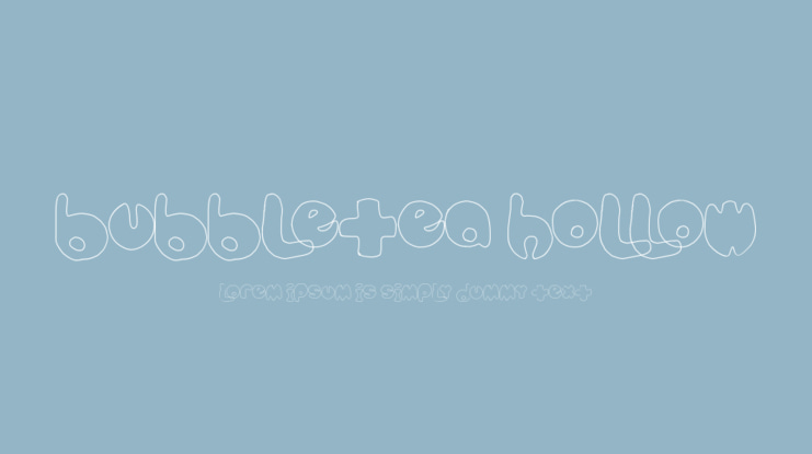 bubbletea hollow Font Family