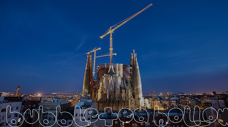 bubbletea hollow Font Family