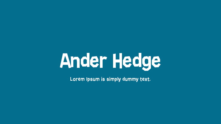 Ander Hedge Font