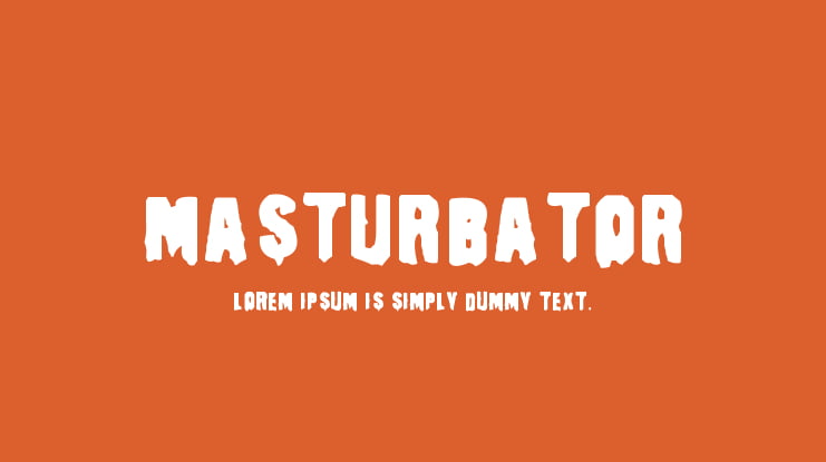 Masturbator Font