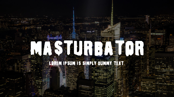 Masturbator Font