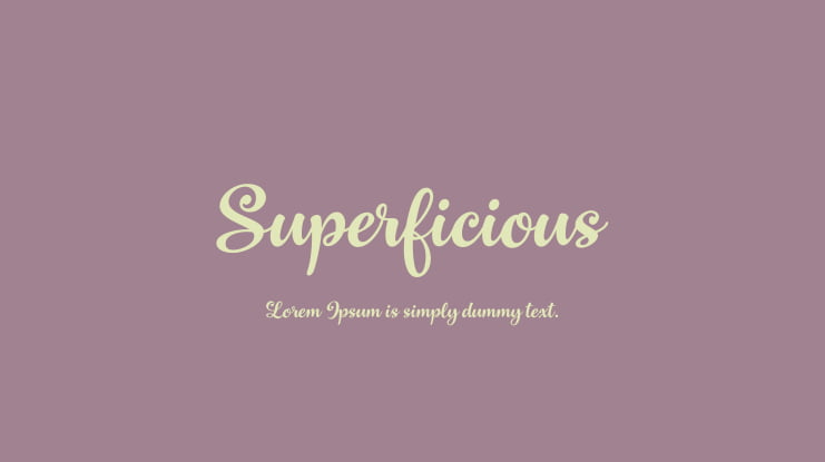 Superficious Font