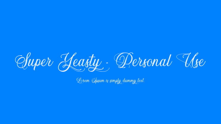 Super Yeasty - Personal Use Font
