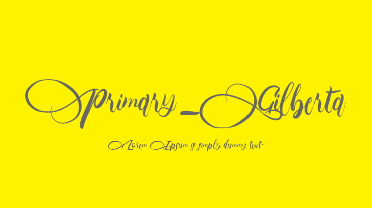 Primary_Gilberta Font