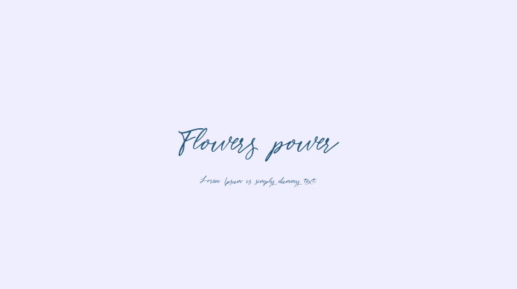 Flowers power Font