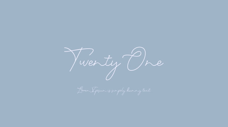 Twenty One Font