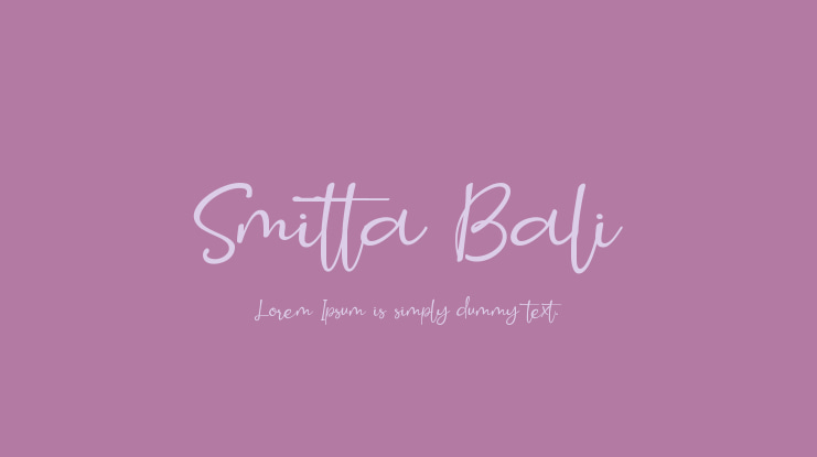 Smitta Bali Font