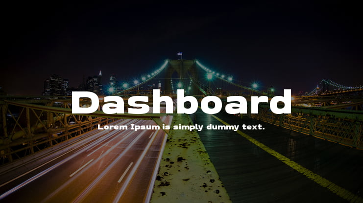 Dashboard Font