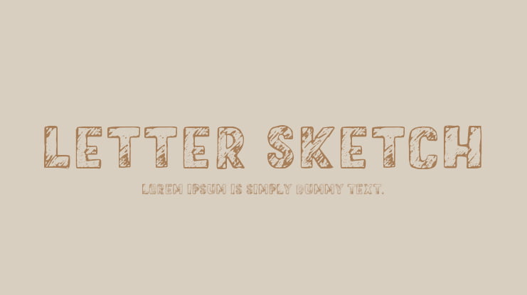 Letter Sketch Font
