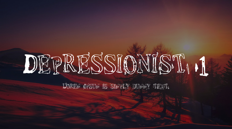 Depressionist 1 Font