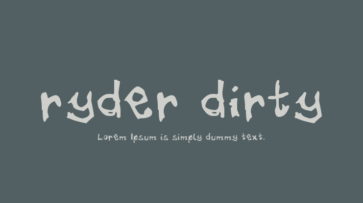 ryder dirty Font