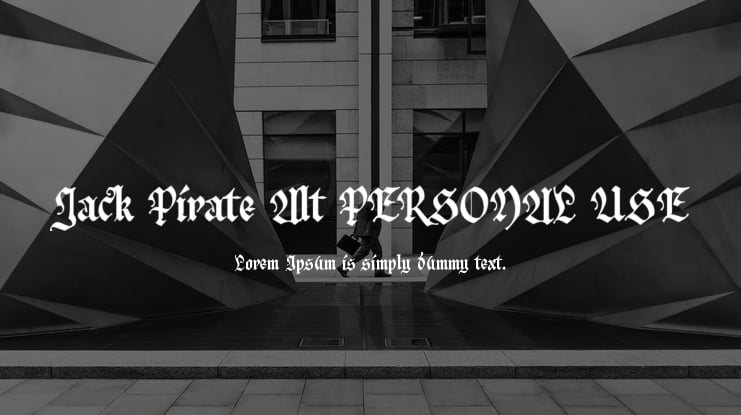 Jack Pirate Alt PERSONAL USE Font Family
