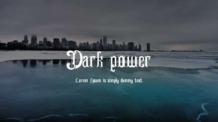 Dark power Font