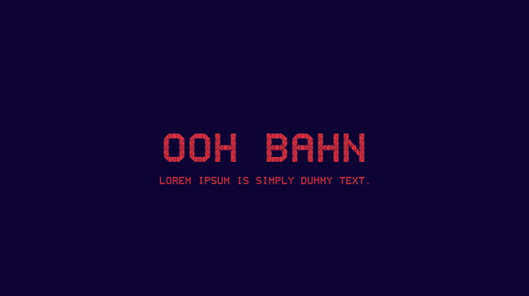 Ooh Bahn Font