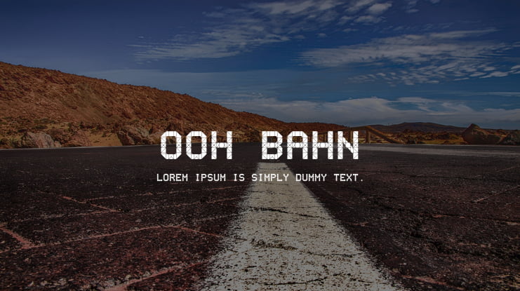 Ooh Bahn Font