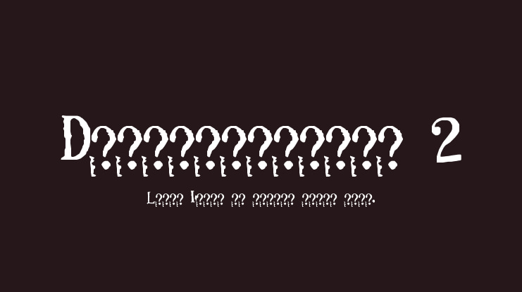 Depressionist 2 Font