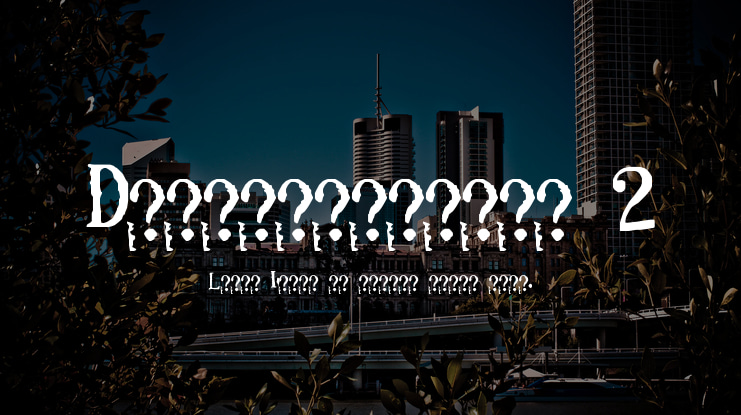 Depressionist 2 Font