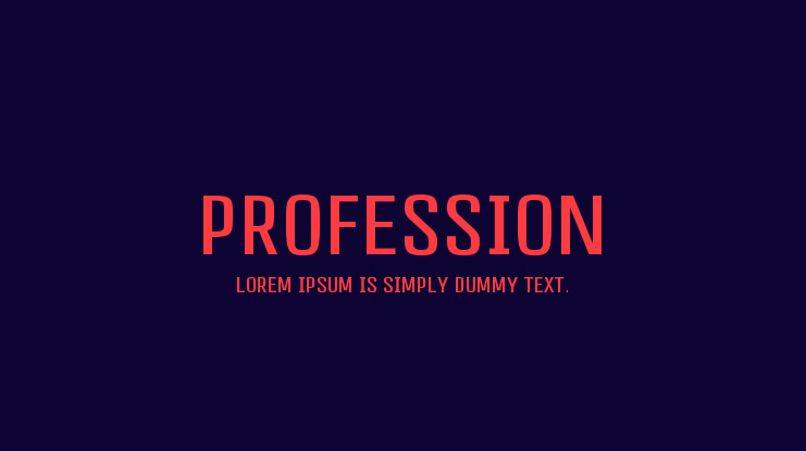 Profession Font