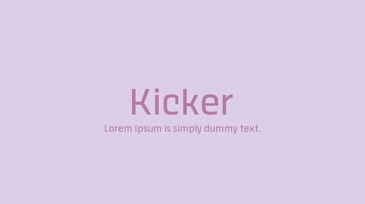 Kicker Font Family