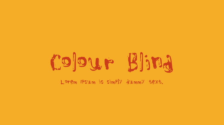 Colour Blind Font