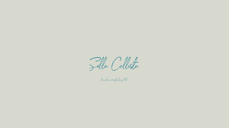 Sella Callista Font