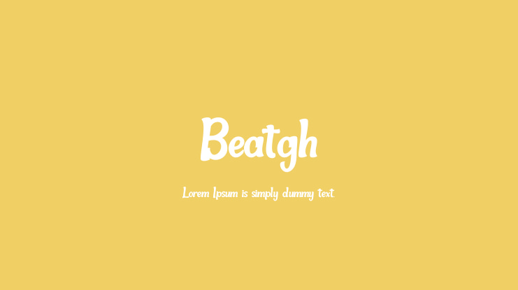 Beatgh Font