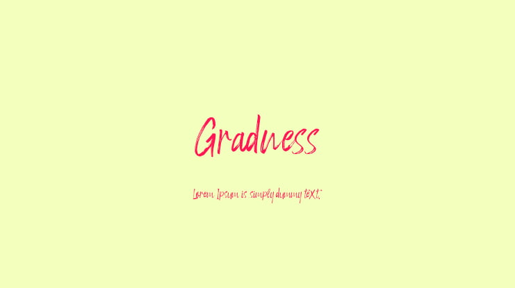 Gradness Font