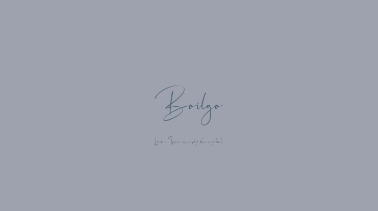 Boilgo Font