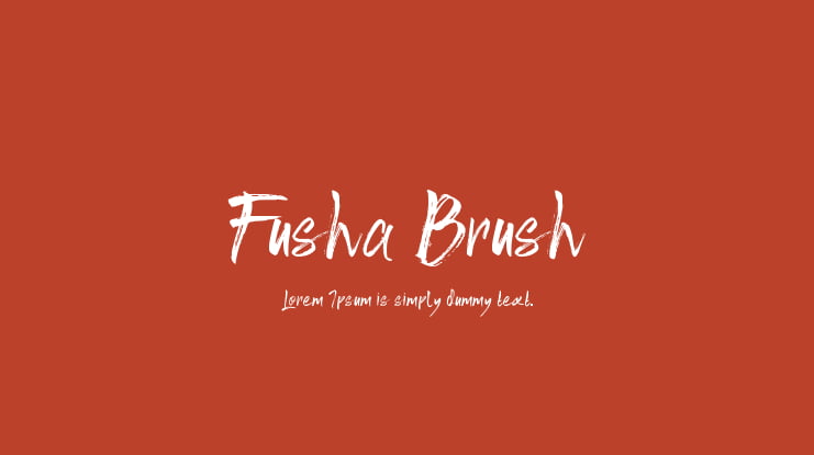 Fusha Brush Font