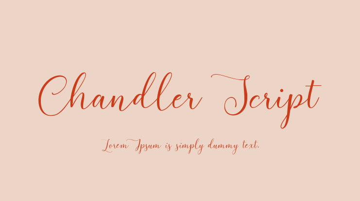 Chandler Script Font
