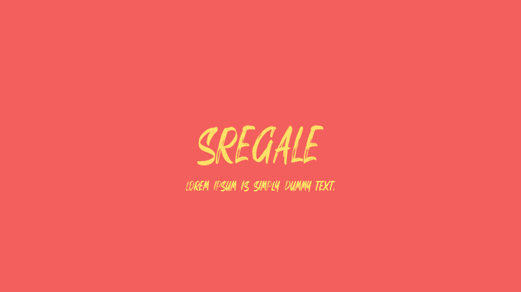 SREGALE Font
