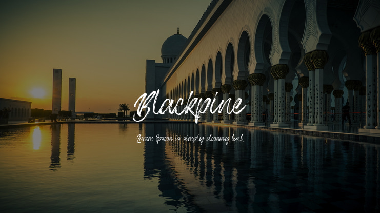 Blackpine Font