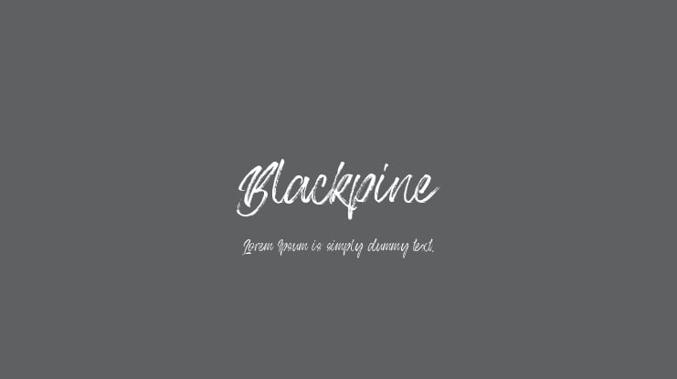 Blackpine Font