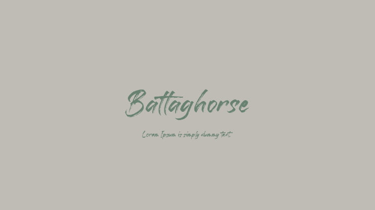 Battaghorse Font