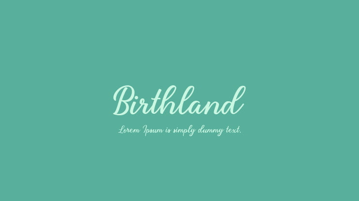 Birthland Font