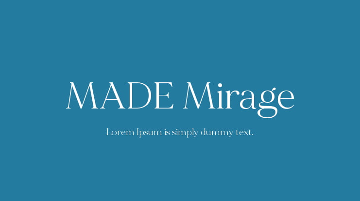MADE Mirage Font Family