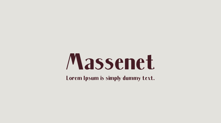 Massenet Font Family