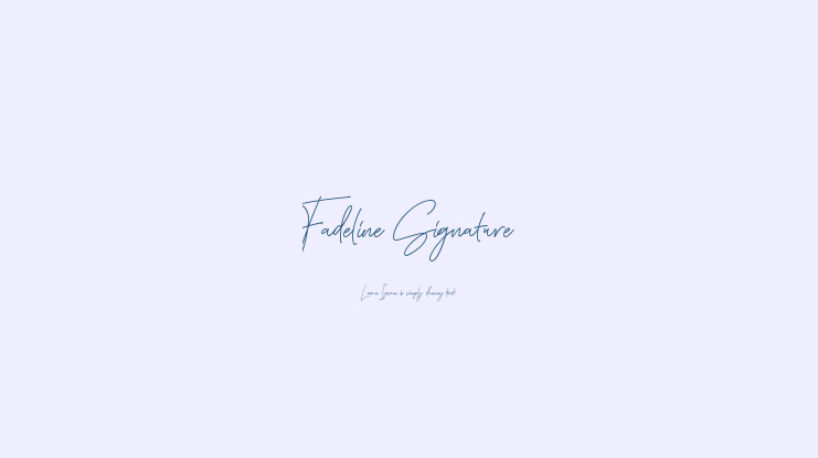 Fadeline Signature Font