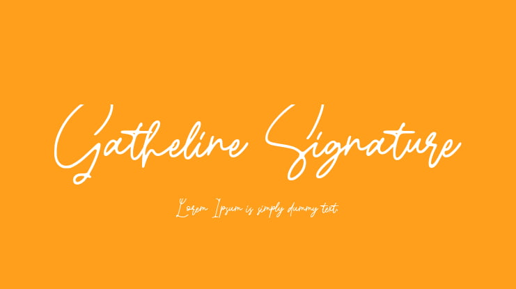 Gatheline Signature Font