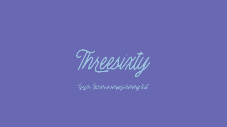 Threesixty Font