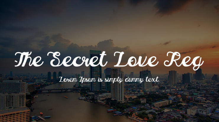 The Secret Love Reg Font Family