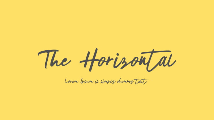 The Horizontal Font