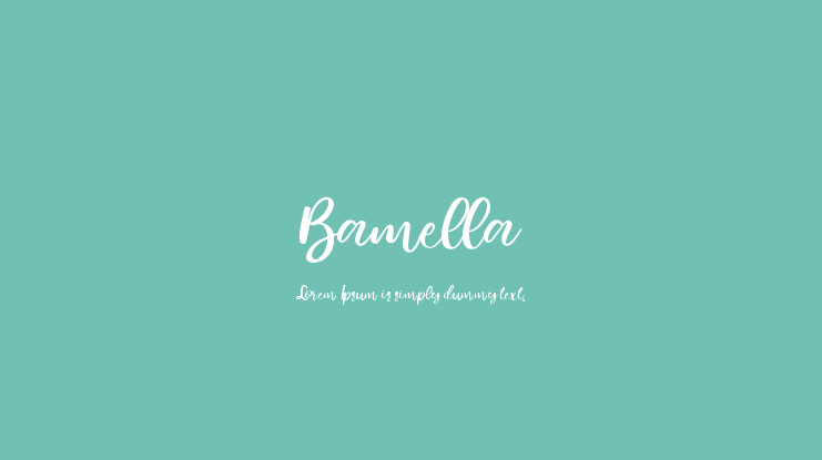 Bamella Font