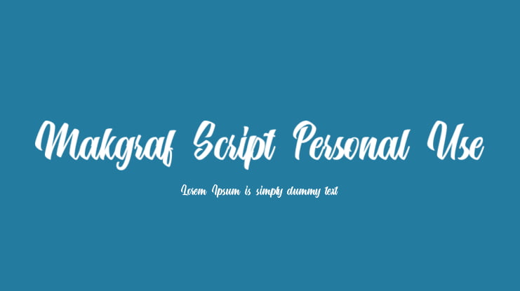 Makgraf Script Personal Use Font