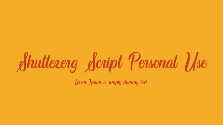 Shuttezerg Script Personal Use Font